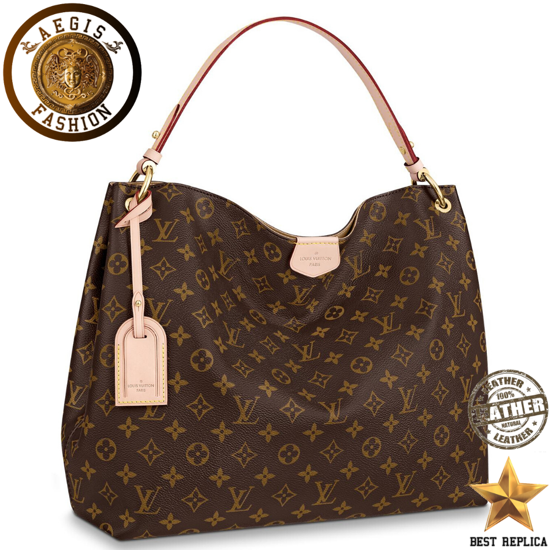 replica louis vuitton graceful mm monogram canvas beige luxury designer handbag buvola