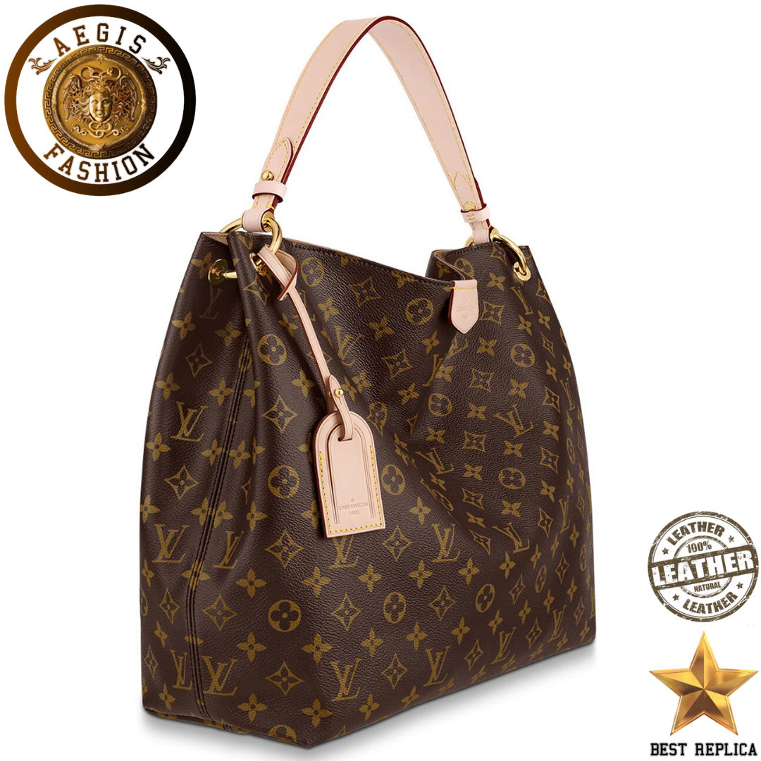 replica monogram canvas beige louis vuitton graceful mm premium designer handbag buvola