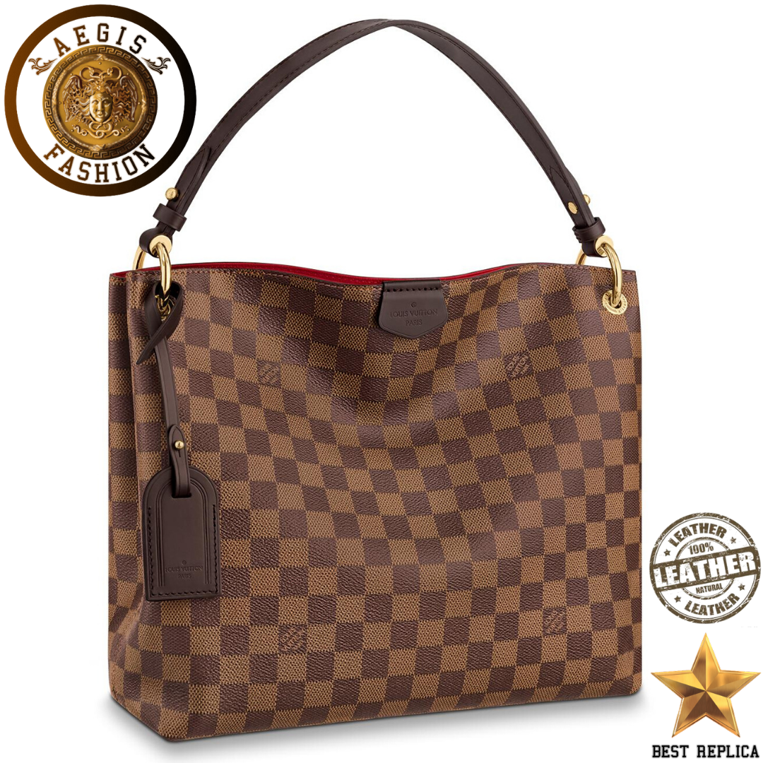 replica louis vuitton graceful pm damier ebene luxury designer handbag buvola