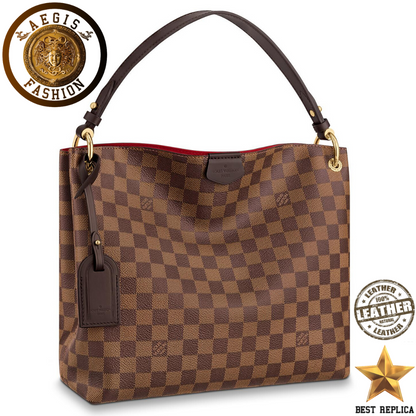 replica louis vuitton graceful pm damier ebene luxury designer handbag buvola
