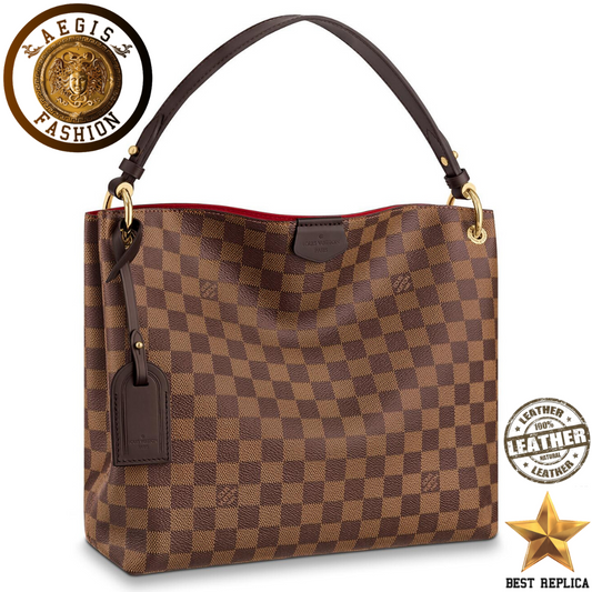 replica louis vuitton graceful pm damier ebene luxury designer handbag buvola