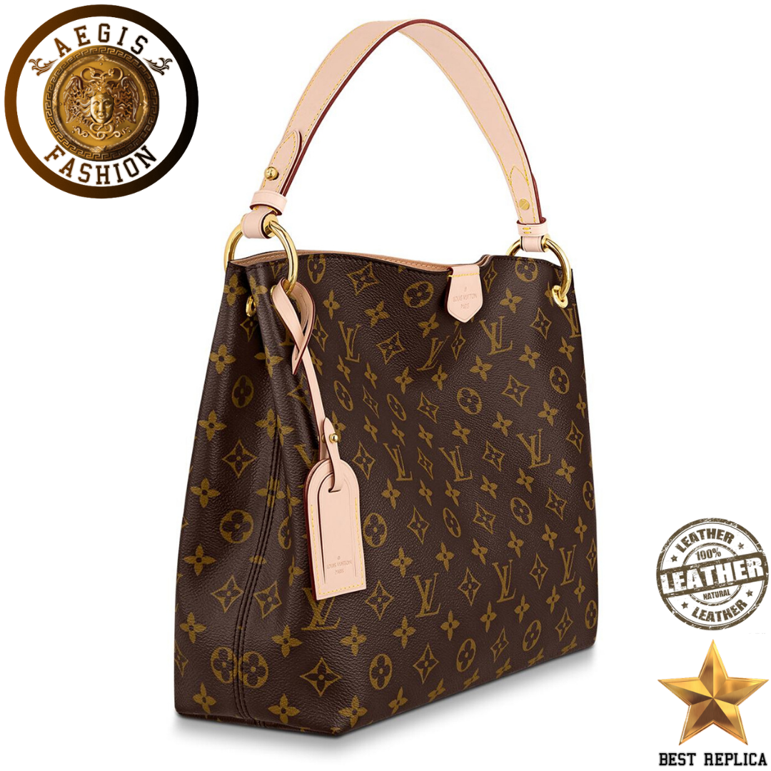 replica monogram canvas beige louis vuitton graceful pm premium designer handbag buvola
