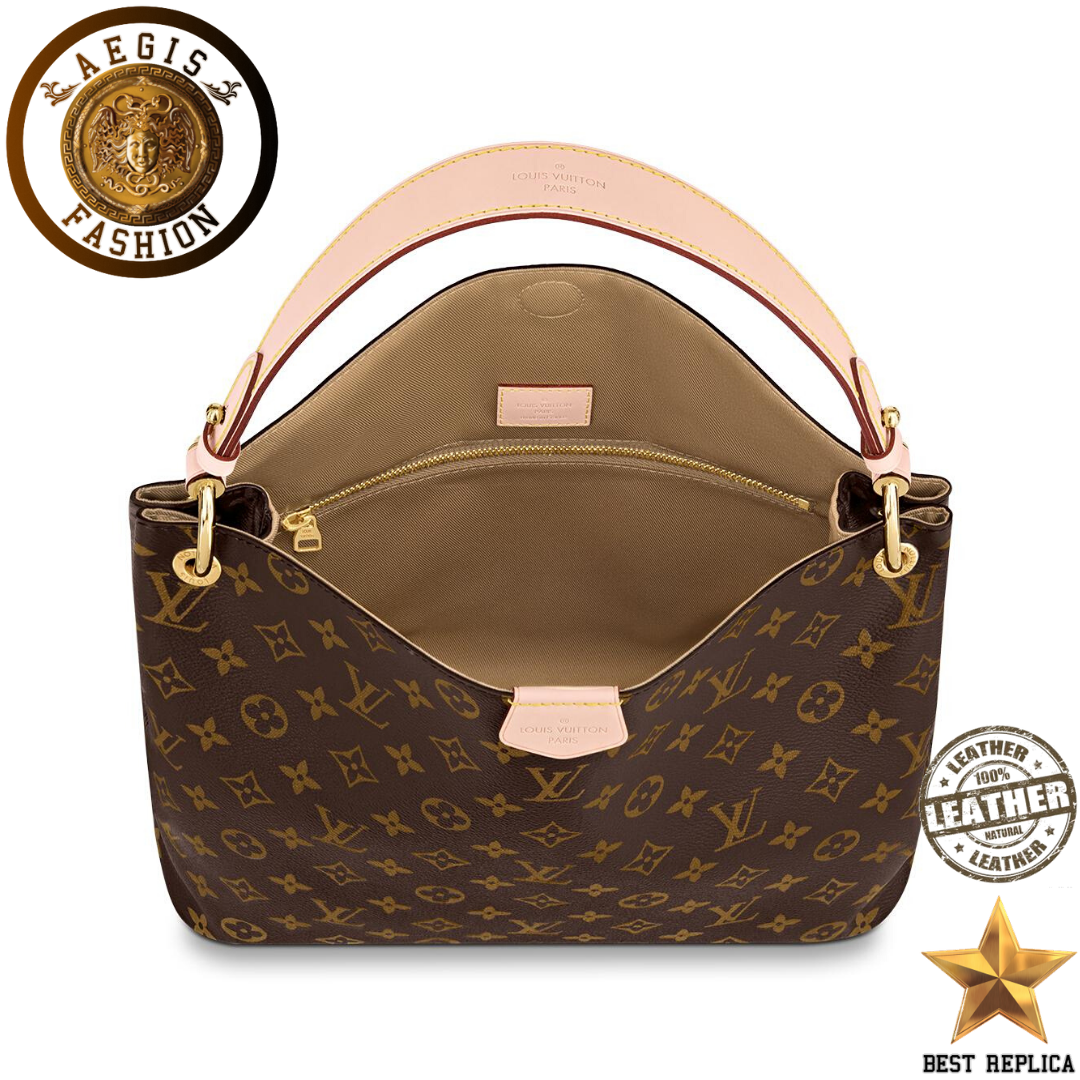 replica louis vuitton graceful pm monogram beige luxury everyday handbag buvola