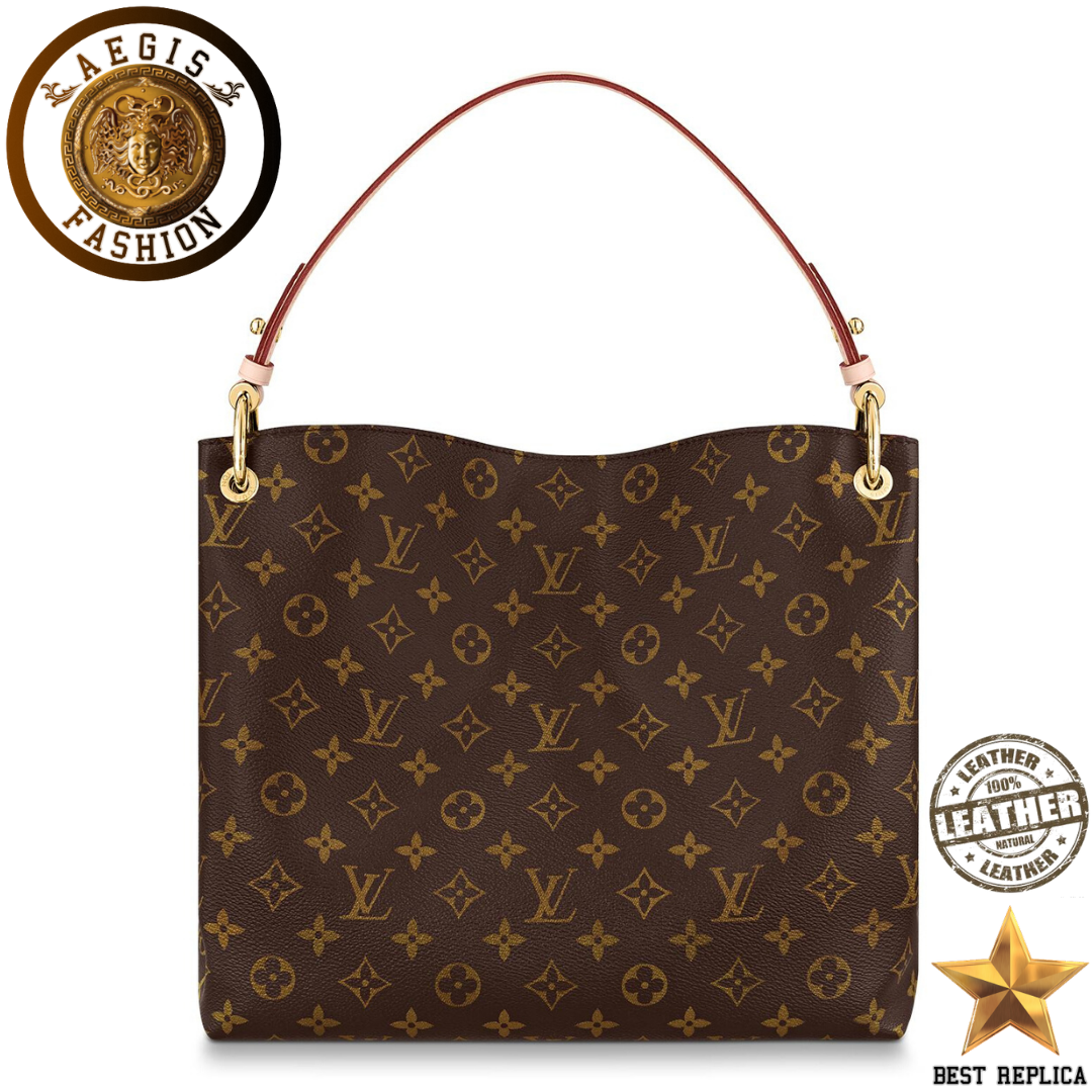 replica monogram canvas beige louis vuitton graceful pm high end handbag buvola