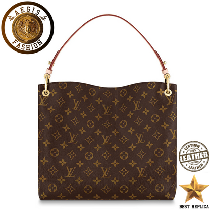 replica monogram canvas beige louis vuitton graceful pm high end handbag buvola