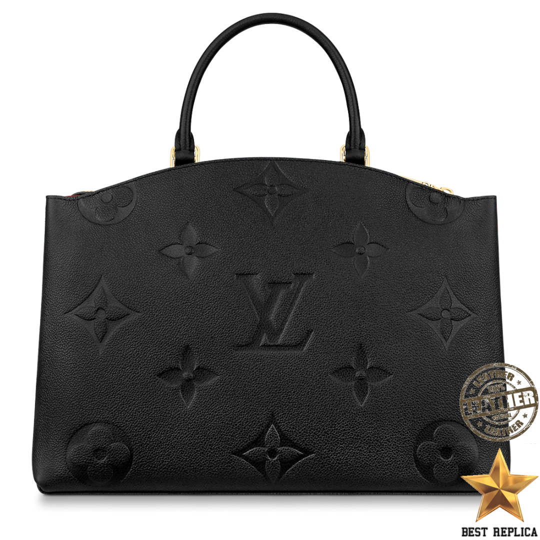 replica black empreinte leather louis vuitton grand palais designer handbag buvola