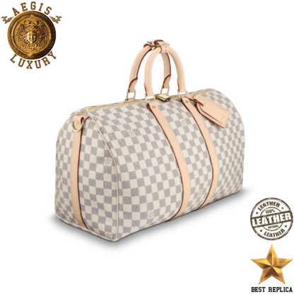 replica damier azur canvas keepall bandouliere 45 louis vuitton elegant luxury travel bag buvola