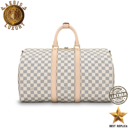 replica keepall bandouliere 45 damier azur louis vuitton premium designer travel luggage buvola