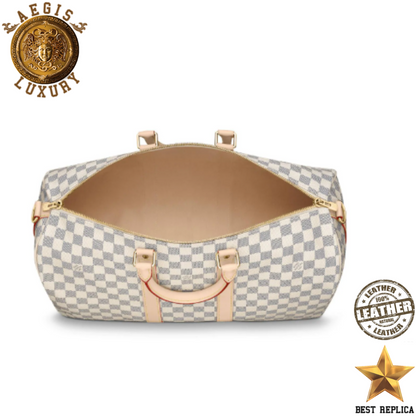 replica louis vuitton keepall 45 damier azur stylish high end weekender bag buvola