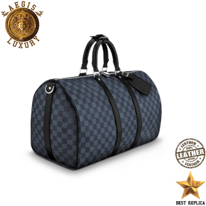 replica damier cobalt canvas keepall bandouliere 45 louis vuitton elegant luxury travel bag buvola