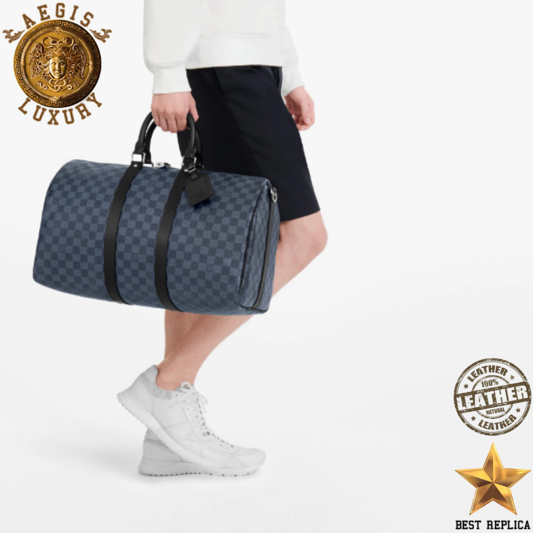 replica louis vuitton keepall 45 damier cobalt canvas stylish high end weekender bag buvola