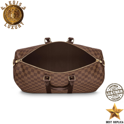 replica louis vuitton keepall 45 damier ebene stylish high end weekender bag buvola