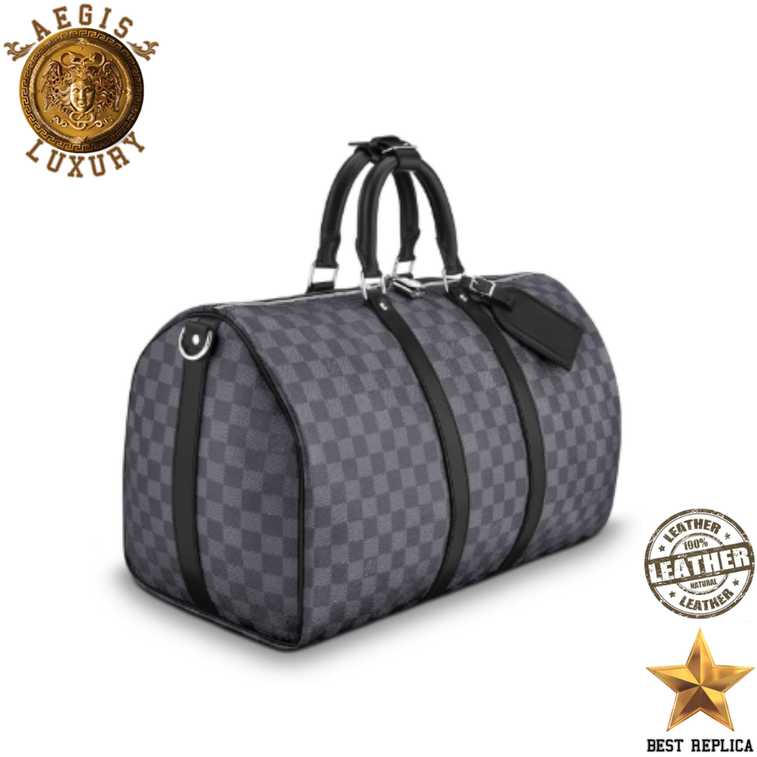 replica damier graphite louis vuitton keepall bandouliere 45 premium designer duffle buvola