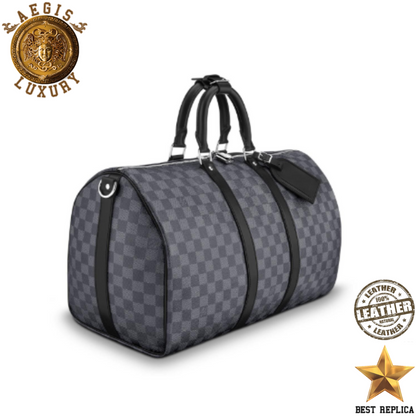 replica damier graphite louis vuitton keepall bandouliere 45 premium designer duffle buvola