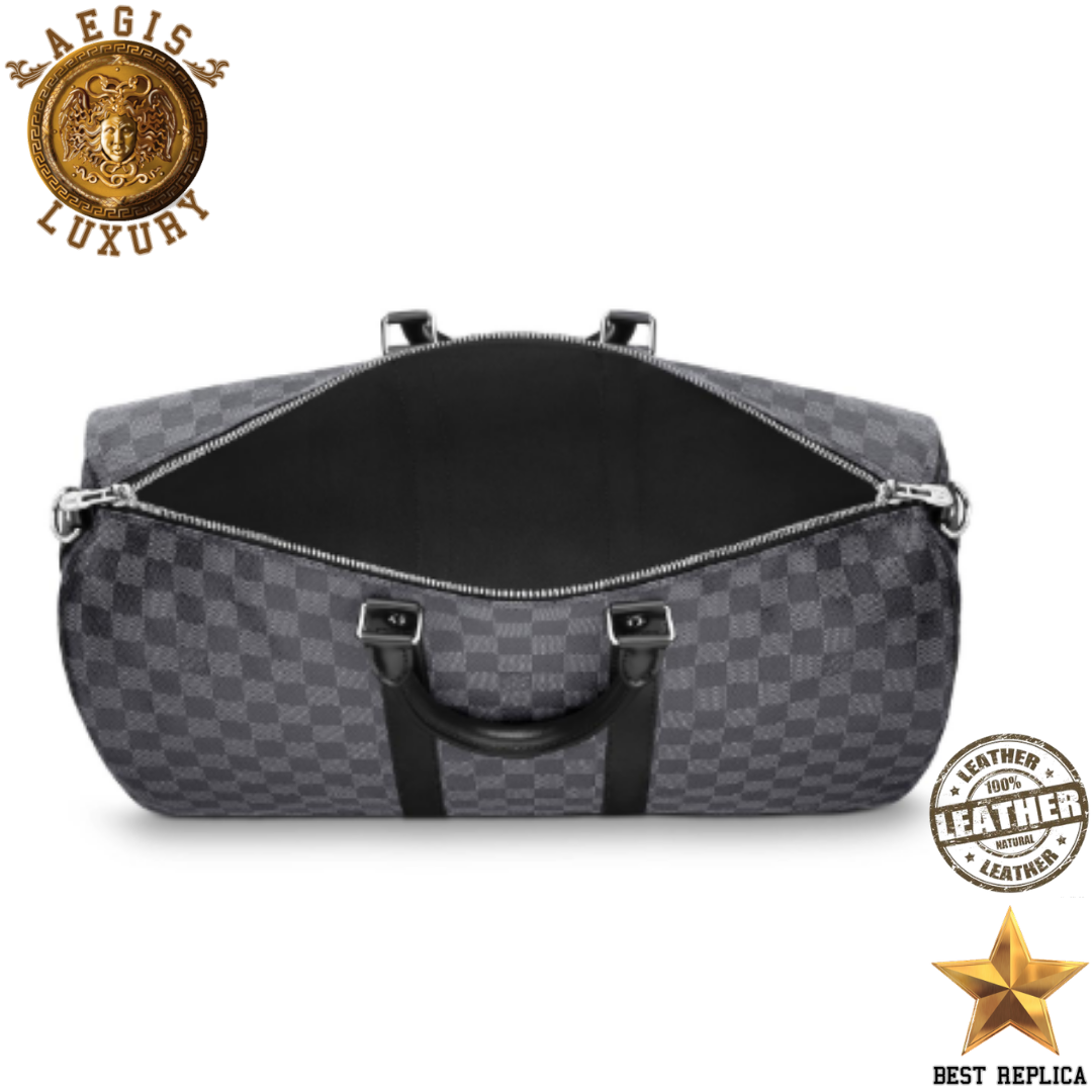 replica louis vuitton keepall 45 damier graphite stylish luxury travel accessory buvola