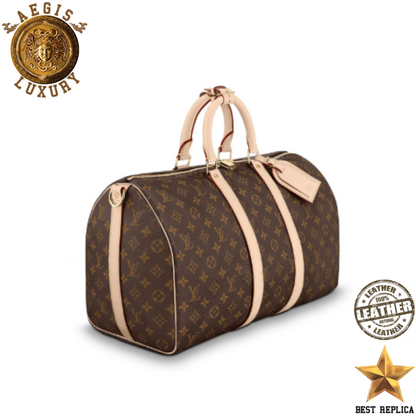 replica monogram canvas keepall bandouliere 45 louis vuitton timeless luxury travel bag buvola