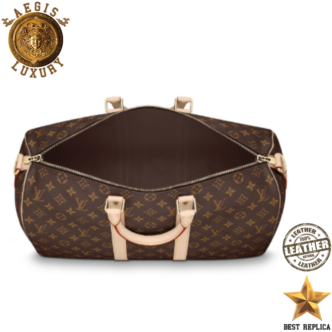 replica keepall bandouliere 45 monogram canvas louis vuitton premium designer travel luggage buvola