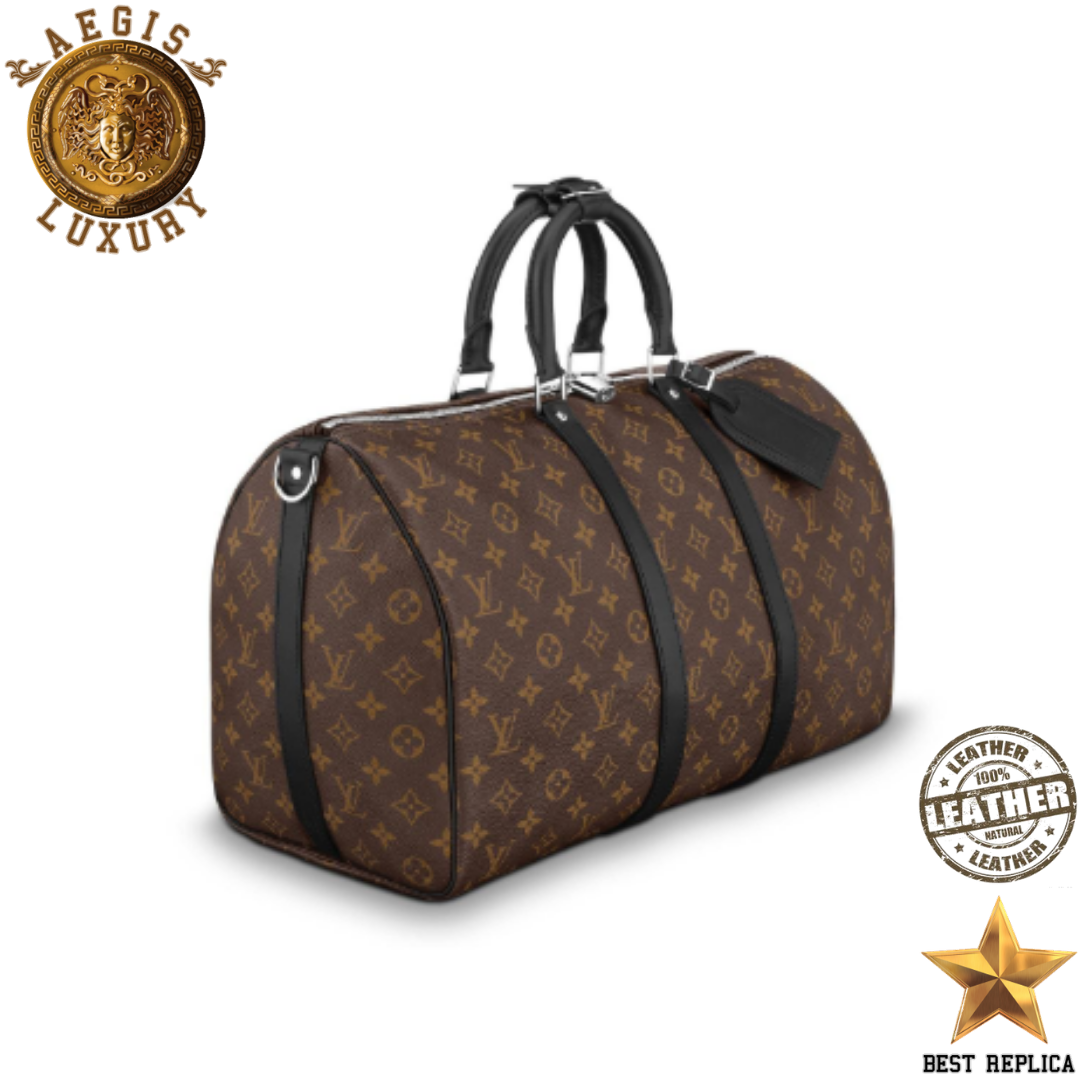 replica monogram macassar keepall bandouliere 45 louis vuitton sleek modern travel bag buvola