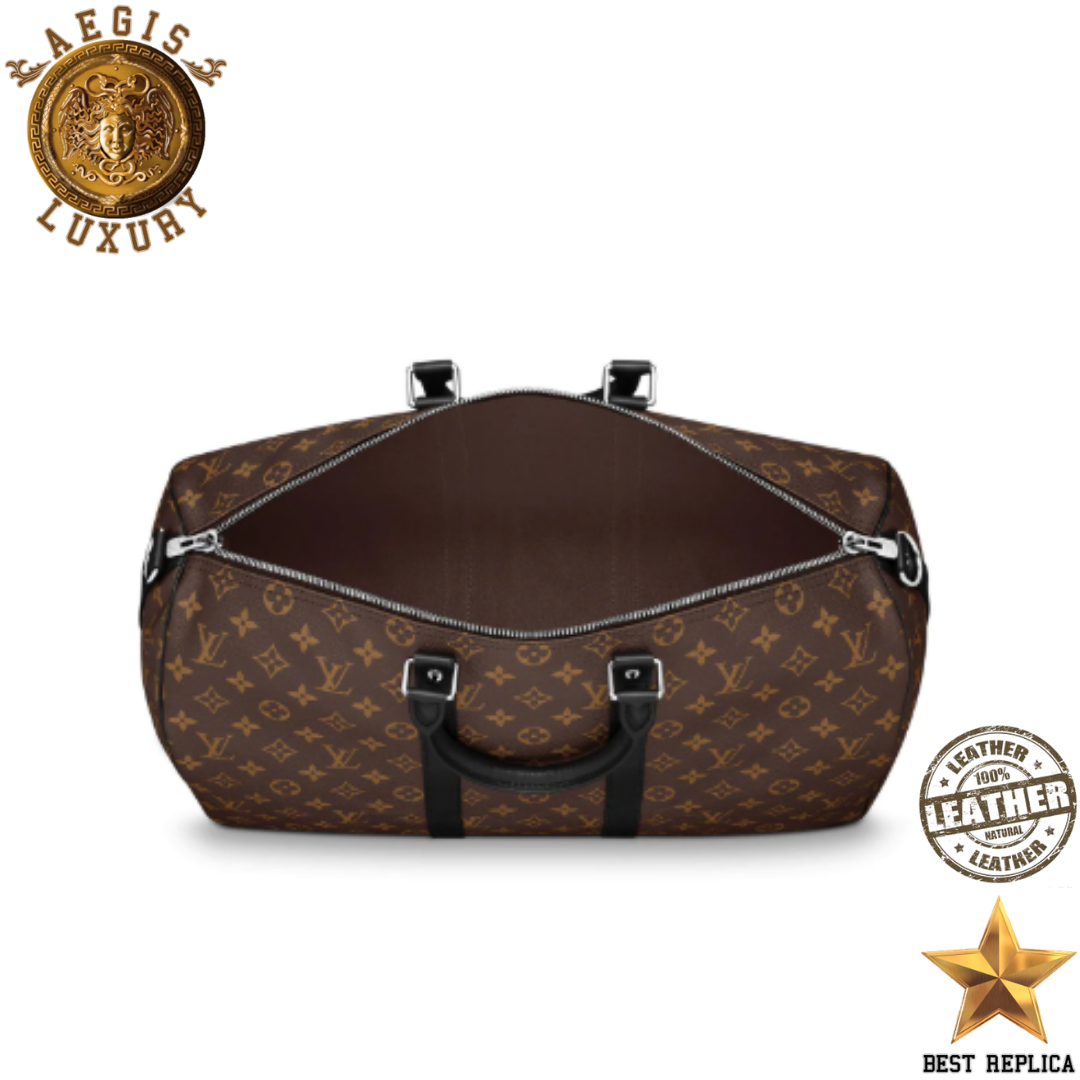 replica keepall bandouliere 45 monogram macassar louis vuitton premium designer travel luggage buvola