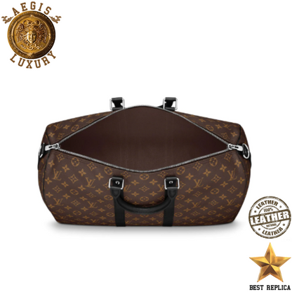 replica keepall bandouliere 45 monogram macassar louis vuitton premium designer travel luggage buvola