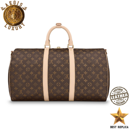 replica louis vuitton keepall 50 monogram canvas stylish high end weekender bag buvola