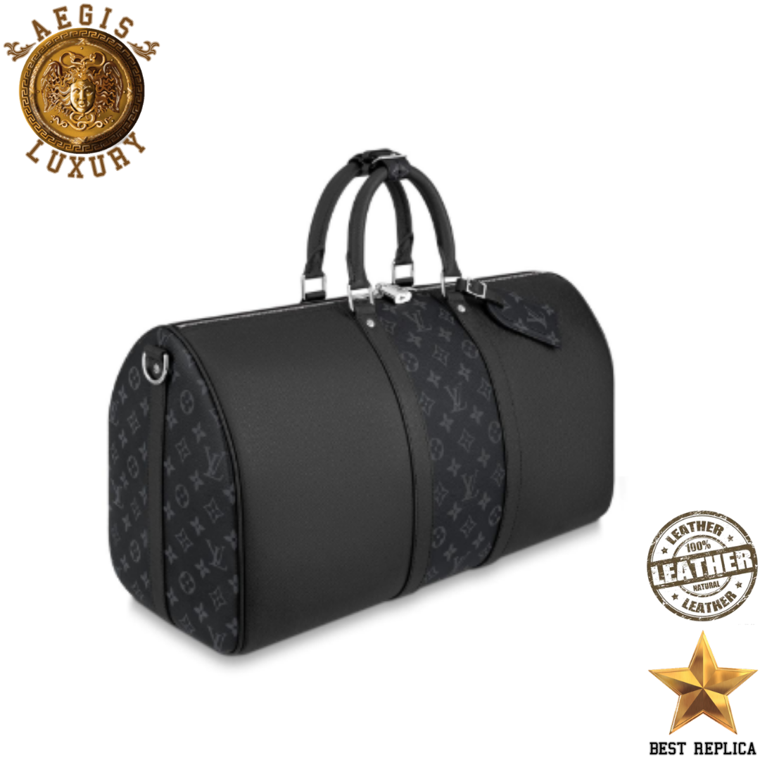 replica monogram eclipse taiga leather keepall bandouliere 50 louis vuitton premium luxury duffle bag buvola