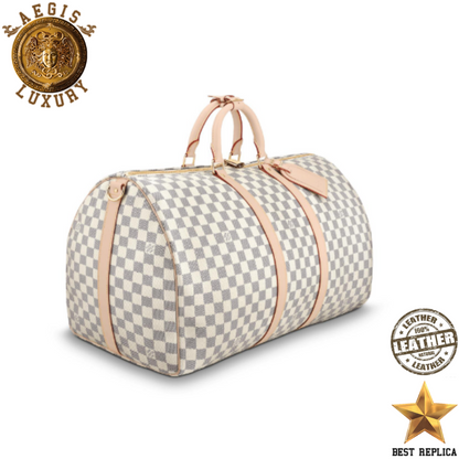 replica damier azur canvas keepall bandouliere 55 louis vuitton elegant luxury travel bag buvola