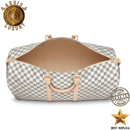 replica keepall bandouliere 55 damier azur louis vuitton premium designer travel luggage buvola