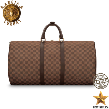 replica louis vuitton keepall 55 damier ebene stylish high end weekender bag buvola