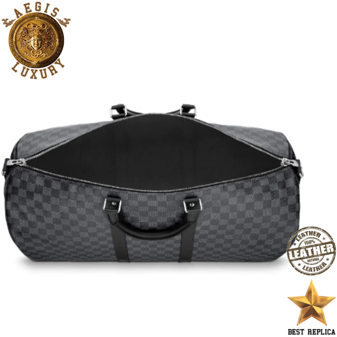 replica keepall bandouliere 55 damier graphite louis vuitton premium designer travel luggage buvola