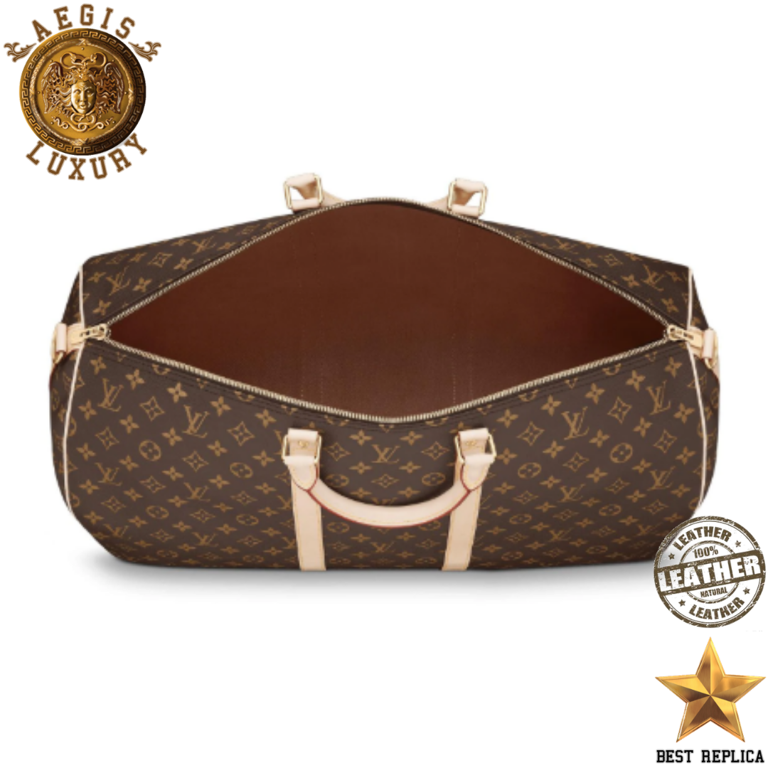 replica keepall bandouliere 55 louis vuitton monogram canvas premium designer travel luggage buvola