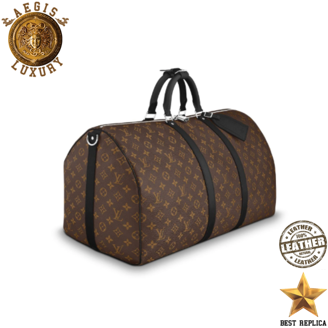 replica monogram macassar keepall bandouliere 55 louis vuitton stylish modern travel bag buvola