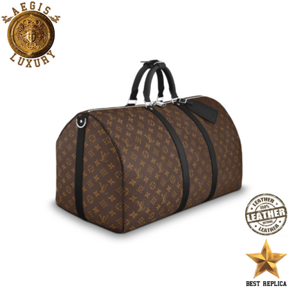 replica monogram macassar keepall bandouliere 55 louis vuitton stylish modern travel bag buvola