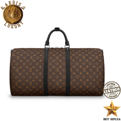 replica louis vuitton keepall 55 monogram macassar sleek high end weekender bag buvola