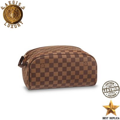 replica louis vuitton king size toiletry damier ebene canvas luxury designer travel accessory buvola