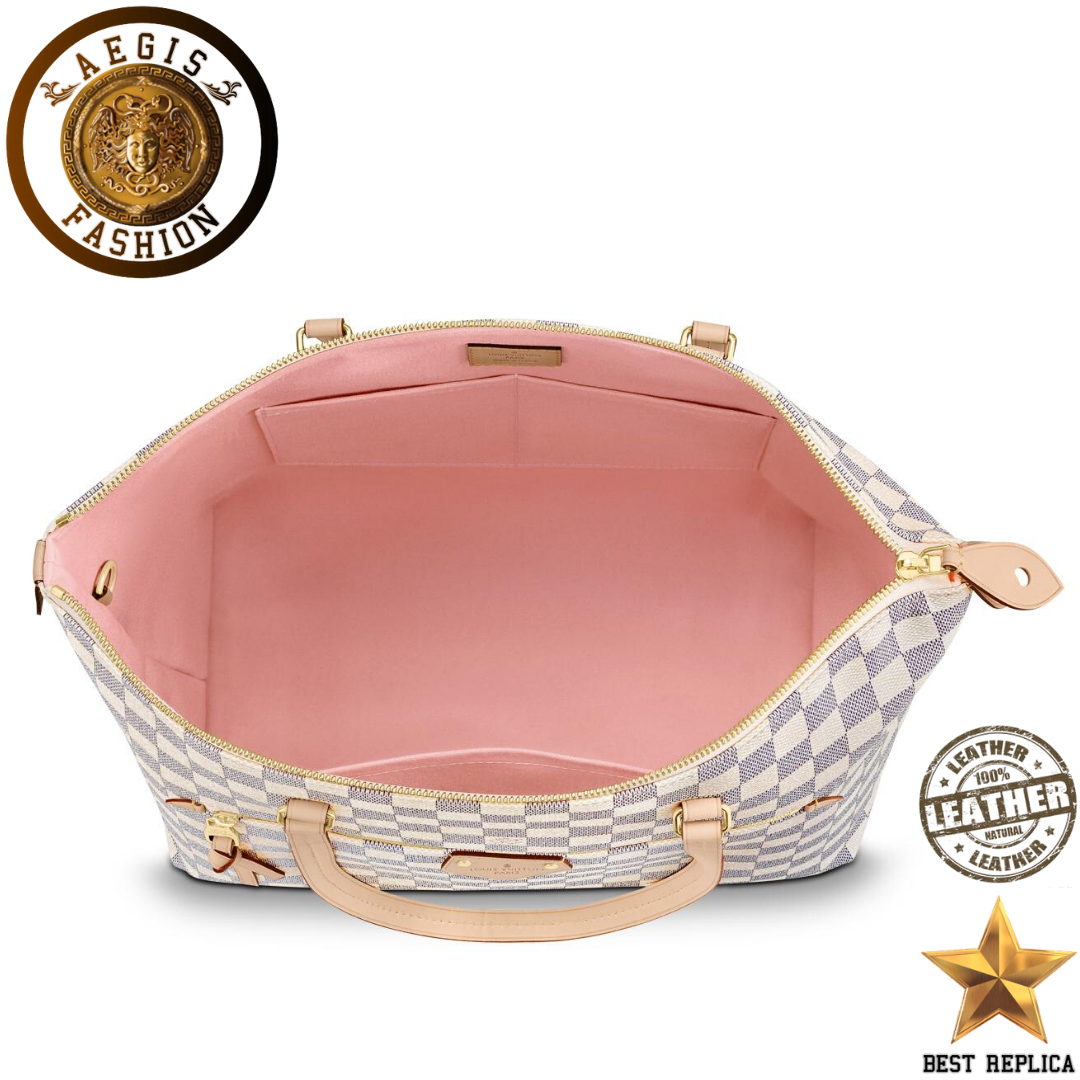 replica louis vuitton lena mm damier azur structured luxury handbag buvola