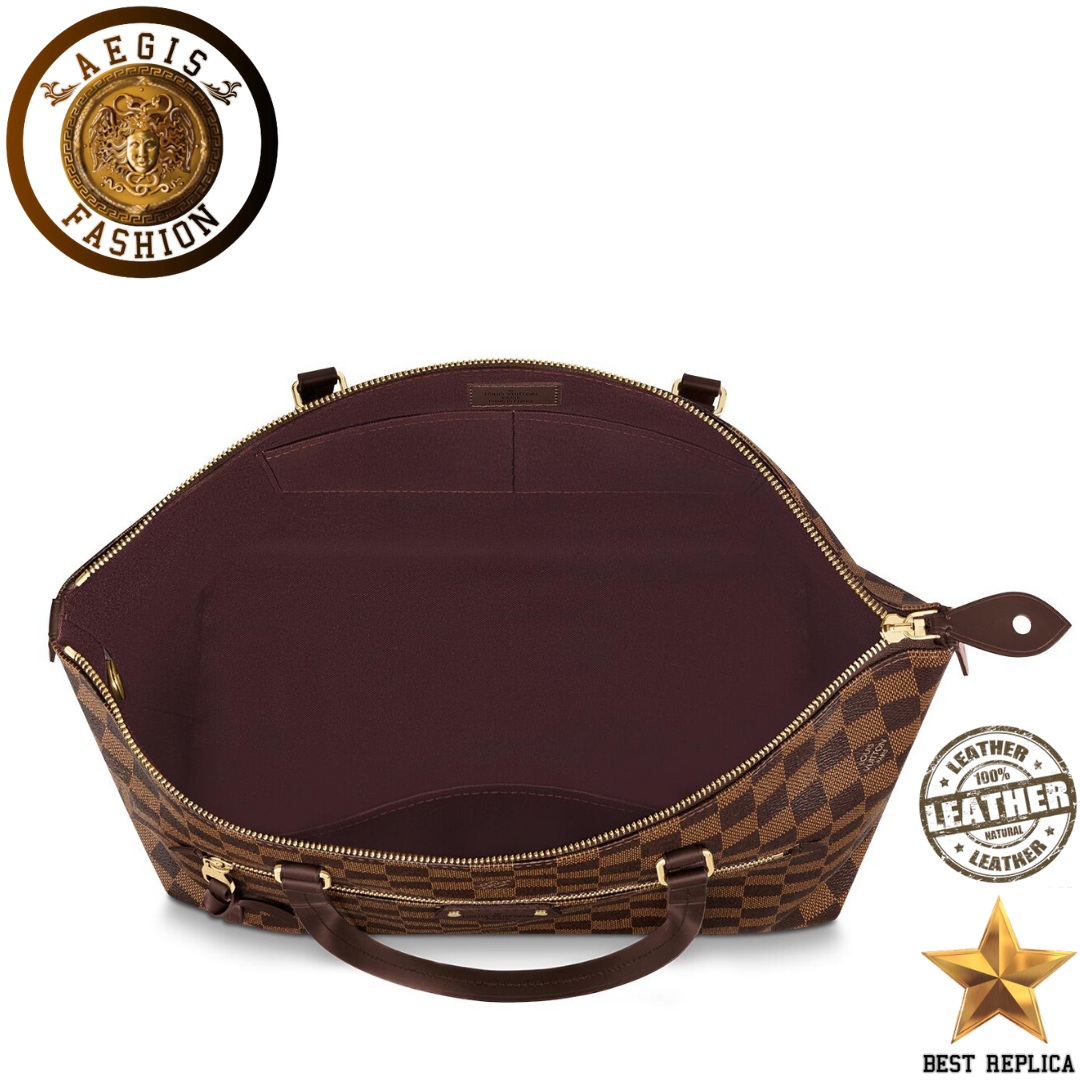 replica louis vuitton lena mm damier ebene structured luxury handbag buvola