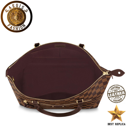 replica louis vuitton lena mm damier ebene structured luxury handbag buvola