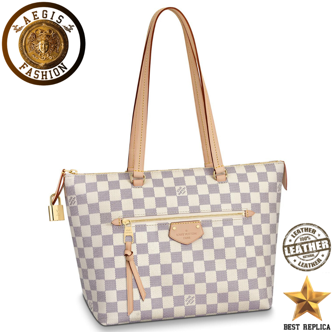 replica louis vuitton lena pm damier azur canvas luxury designer handbag buvola