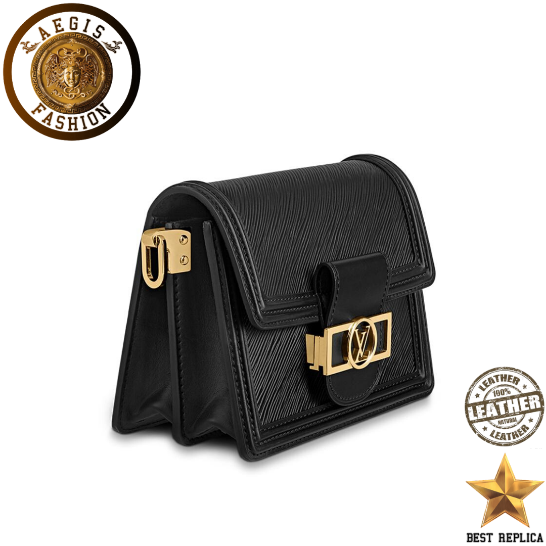 replica epi leather black louis vuitton mini dauphine premium designer handbag buvola