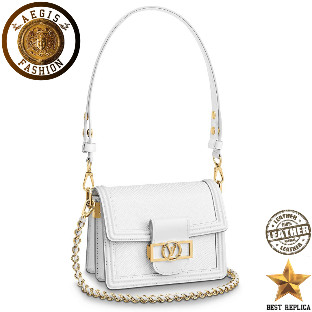 replica louis vuitton mini dauphine epi leather snow white luxury designer handbag buvola