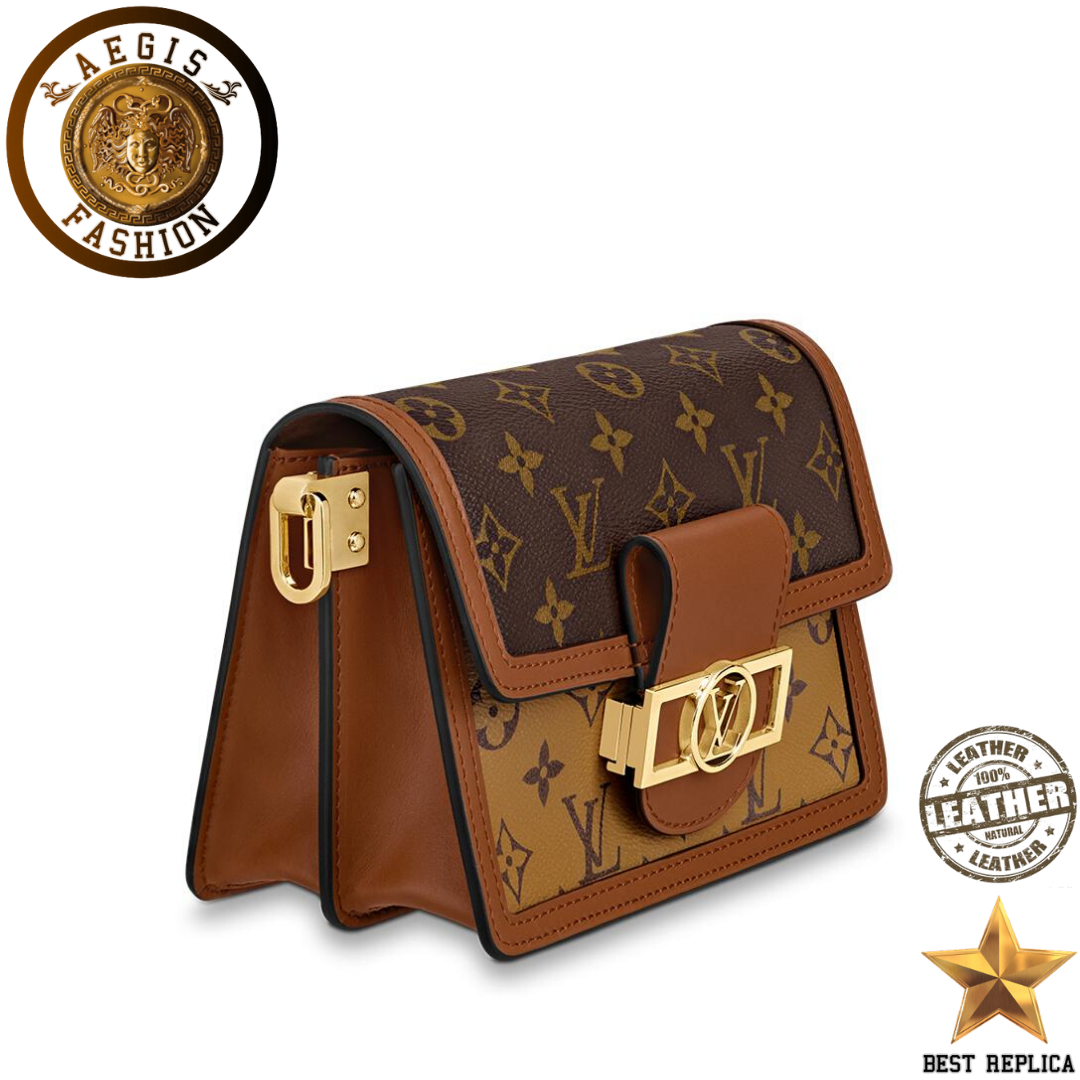 replica monogram reverse canvas louis vuitton mini dauphine premium designer handbag buvola