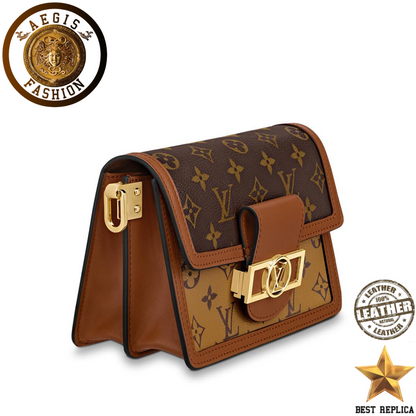 replica monogram reverse canvas louis vuitton mini dauphine premium designer handbag buvola