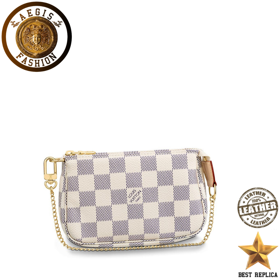 replica louis vuitton mini pochette accessoires damier azur luxury designer accessory buvola