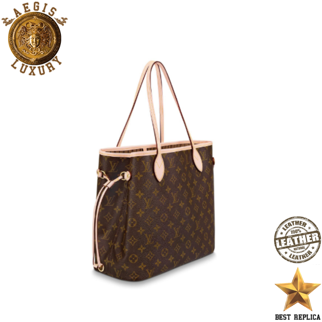 replica monogram canvas neverfull beige mm louis vuitton luxury everyday tote classic design vaelia luxury