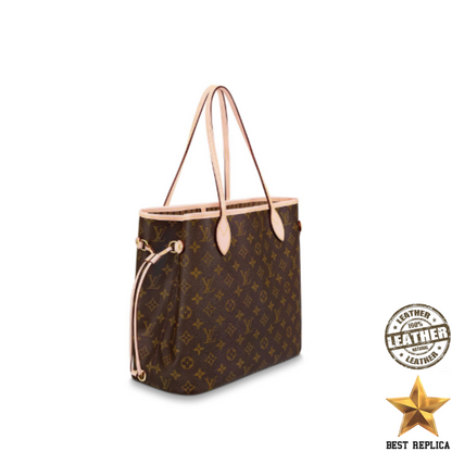 replica monogram canvas neverfull beige mm louis vuitton luxury everyday tote classic design vaelia luxury