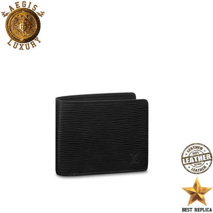 replica louis vuitton multiple wallet epi leather noir luxury designer compact wallet buvola