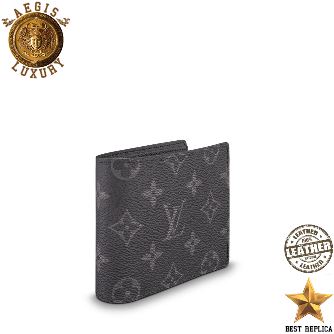 replica louis vuitton multiple wallet monogram eclipse premium designer everyday wallet buvola