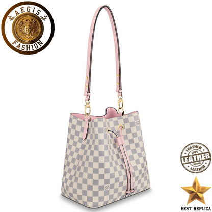 replica damier azur eau de rose pink louis vuitton neonoe premium designer handbag buvola