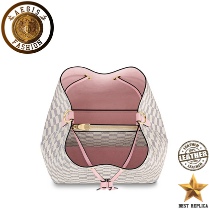 replica louis vuitton neonoe bucket eau de rose pink structured luxury handbag buvola